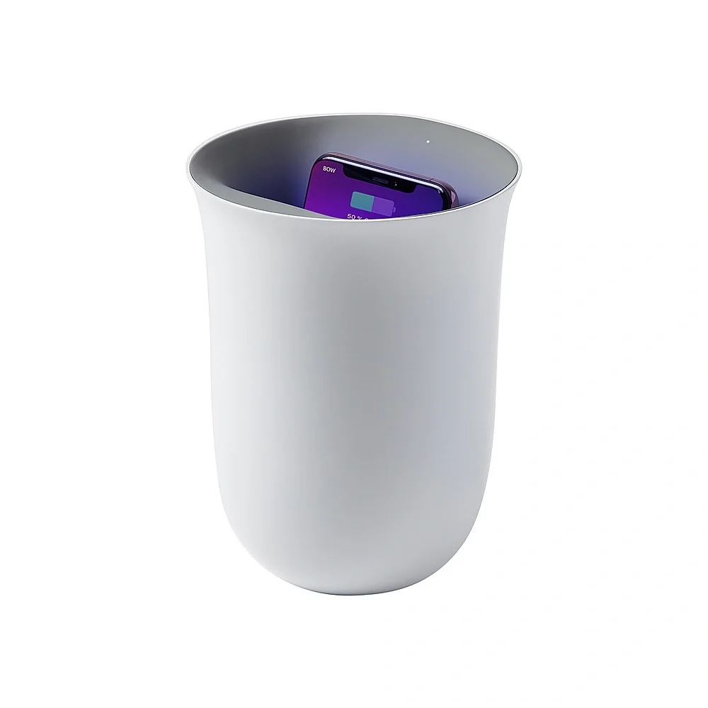 LEXON OBLIO Wireless Charging Station with UV Sanitizer, White